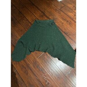 Love Your Melon green glitter gold poncho shrug sweater winter one size